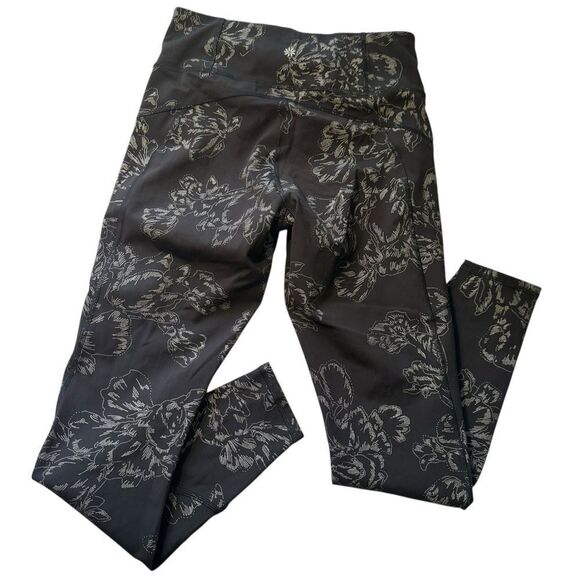 Athleta Rainier Reflective Tight fleece brushed inside Aluna Bloom Black small - Picture 6 of 9